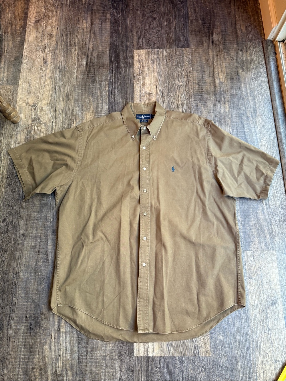 Ralph Lauren Short-Sleeve Button-Down Shirt in Brown